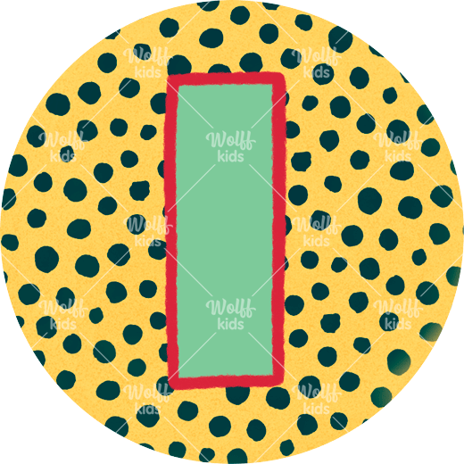Einzelner Magnet: I gelb, 4cm